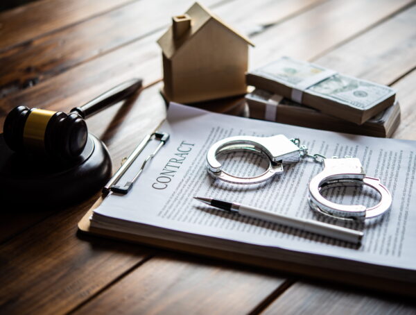 DUI bail bonds in San Diego with money and handcuffs representing bail and collateral